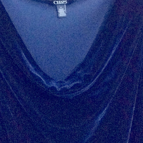 💙CHAPS VELVET TOP💙 - Picture 6 of 6